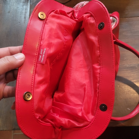 Clarins Red Floral Tote Bag - Picture 3 of 6